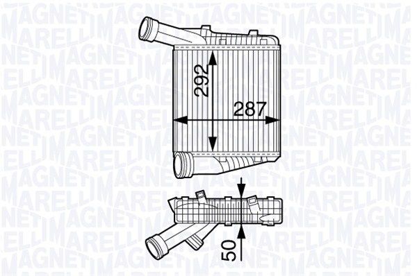 MAGNETI MARELLI tarpinis suslėgto oro aušintuvas, kompresorius 351319202230